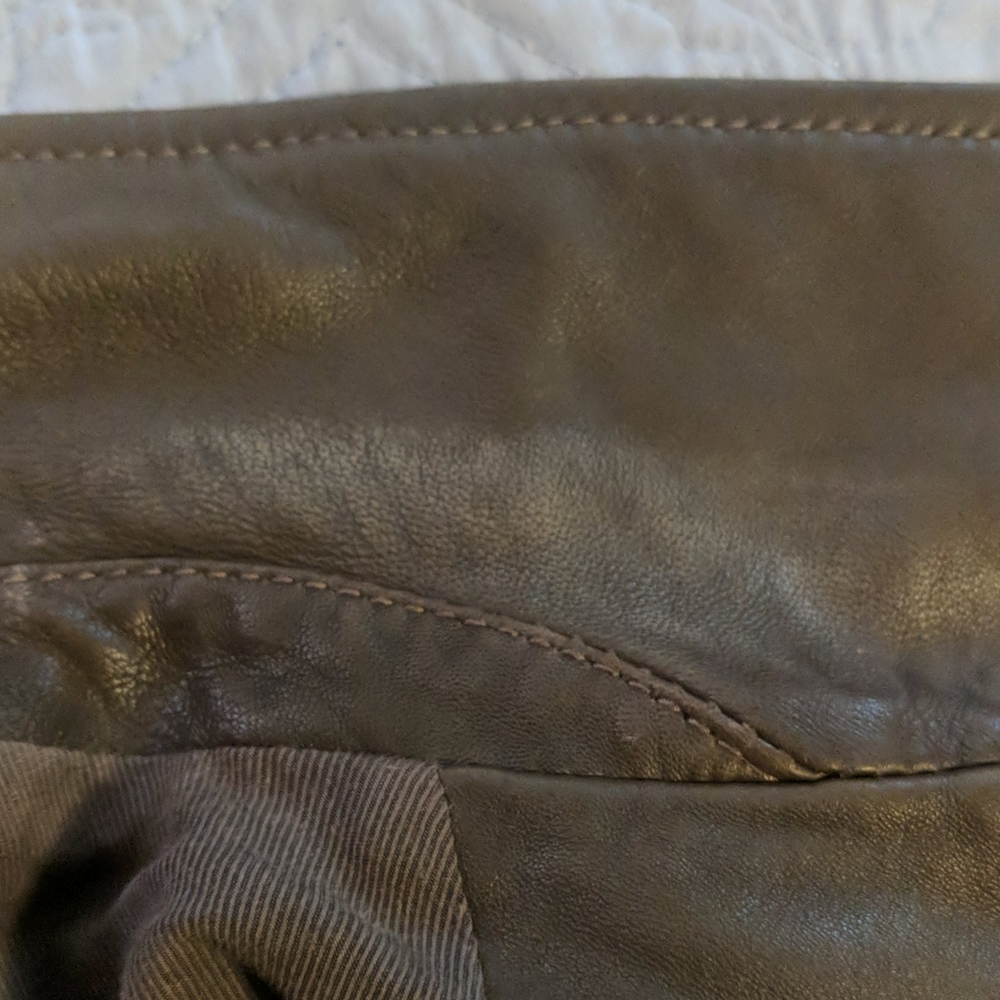 All Saints Balfern Leather Biker's Jacket Size 4 - Picture 12 of 16